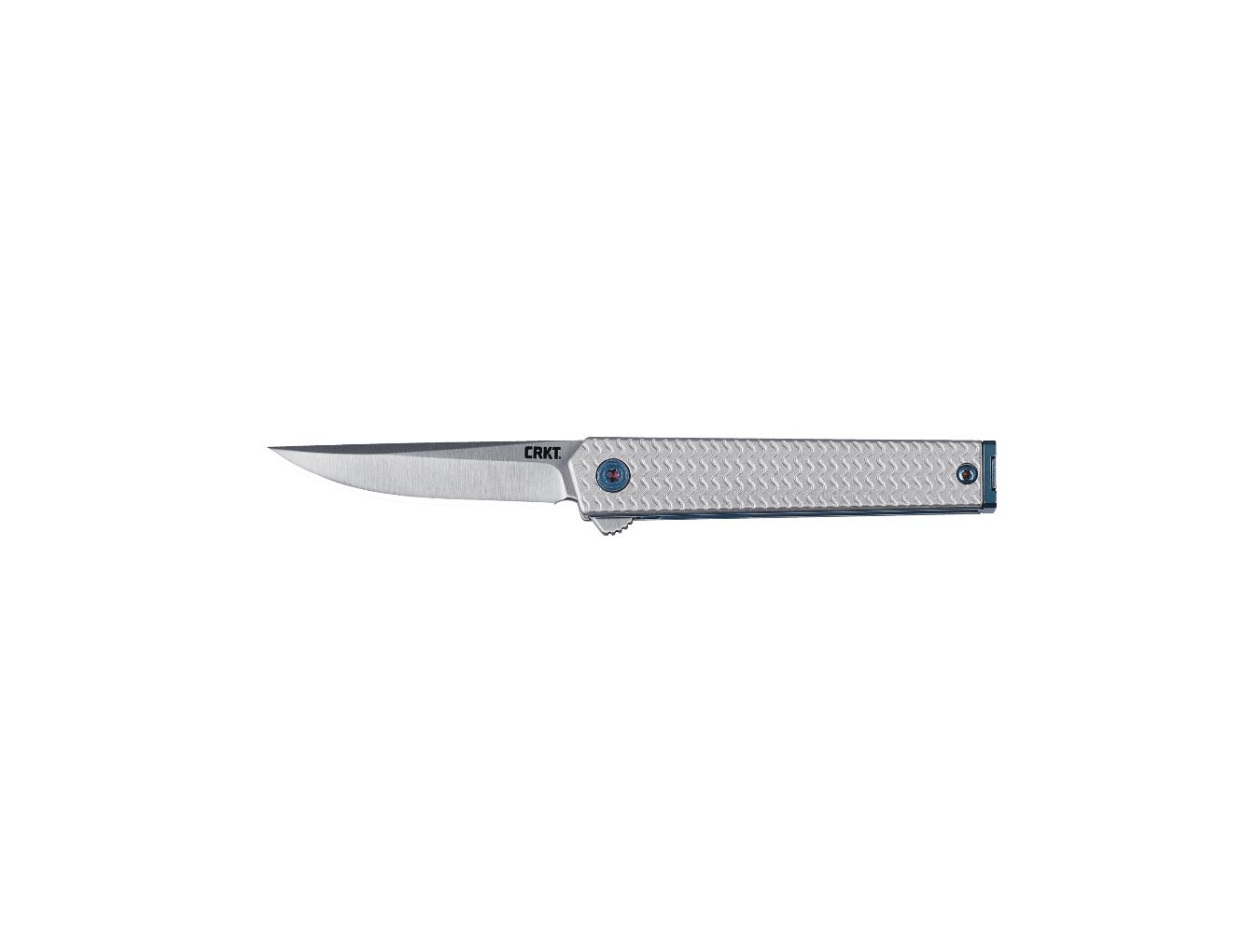 CRKT CEO Microflipper Silver, Drop Point