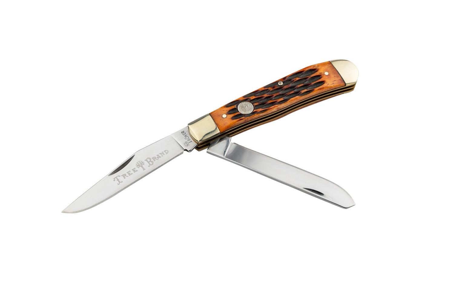 Boker Traditional Trapper 2.0 Jigged Brown Bone Handle &amp; D2 Steel