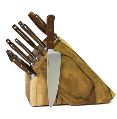 Lamson, Walnut Premier Forged 20 Pc Block Set, Natural Walnut, Fine Edge