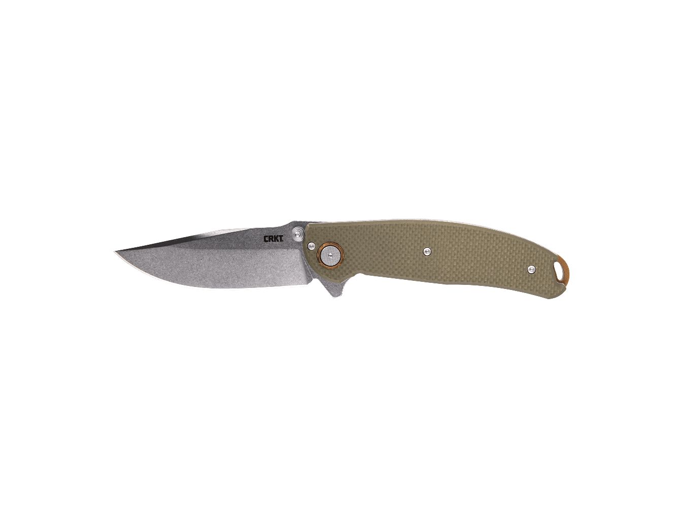 CRKT Butte Deadbolt Assisted, OD Green G10, D2