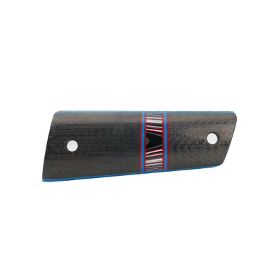 Santa Fe Stoneworks Segmented 1911 Grips- Carbon Fiber, Fordite, Blue G-10
