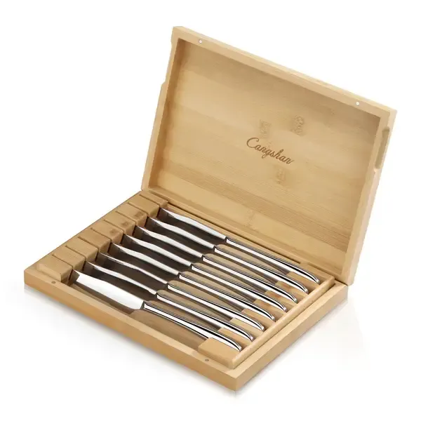 Cangshan, 8pc Stainless Steak Set in Bamboo Chest