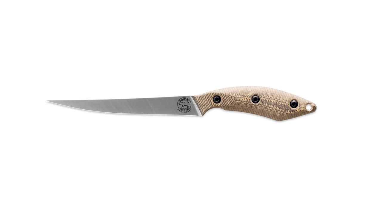 White River, Pro Fillet 6in, Maple &amp; Black Richlite, CPM S35VN