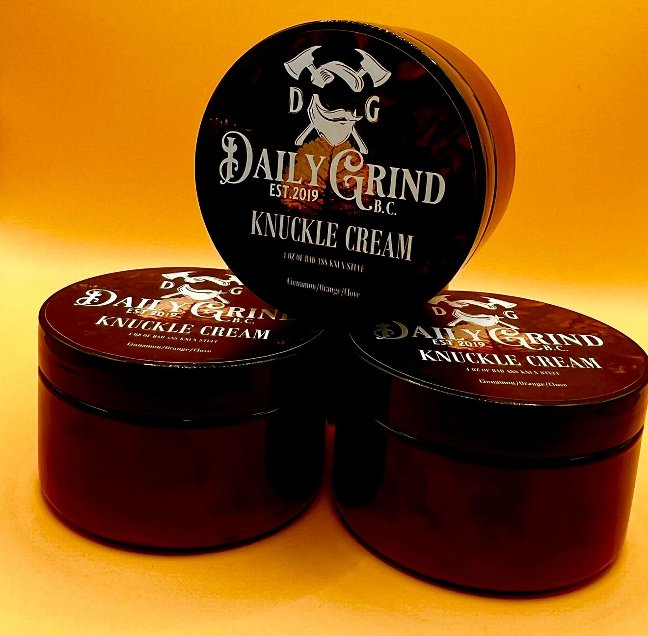 Daily Grind Knuckle Cream, Autumn Ember, Cinnamon, Orange, Clove