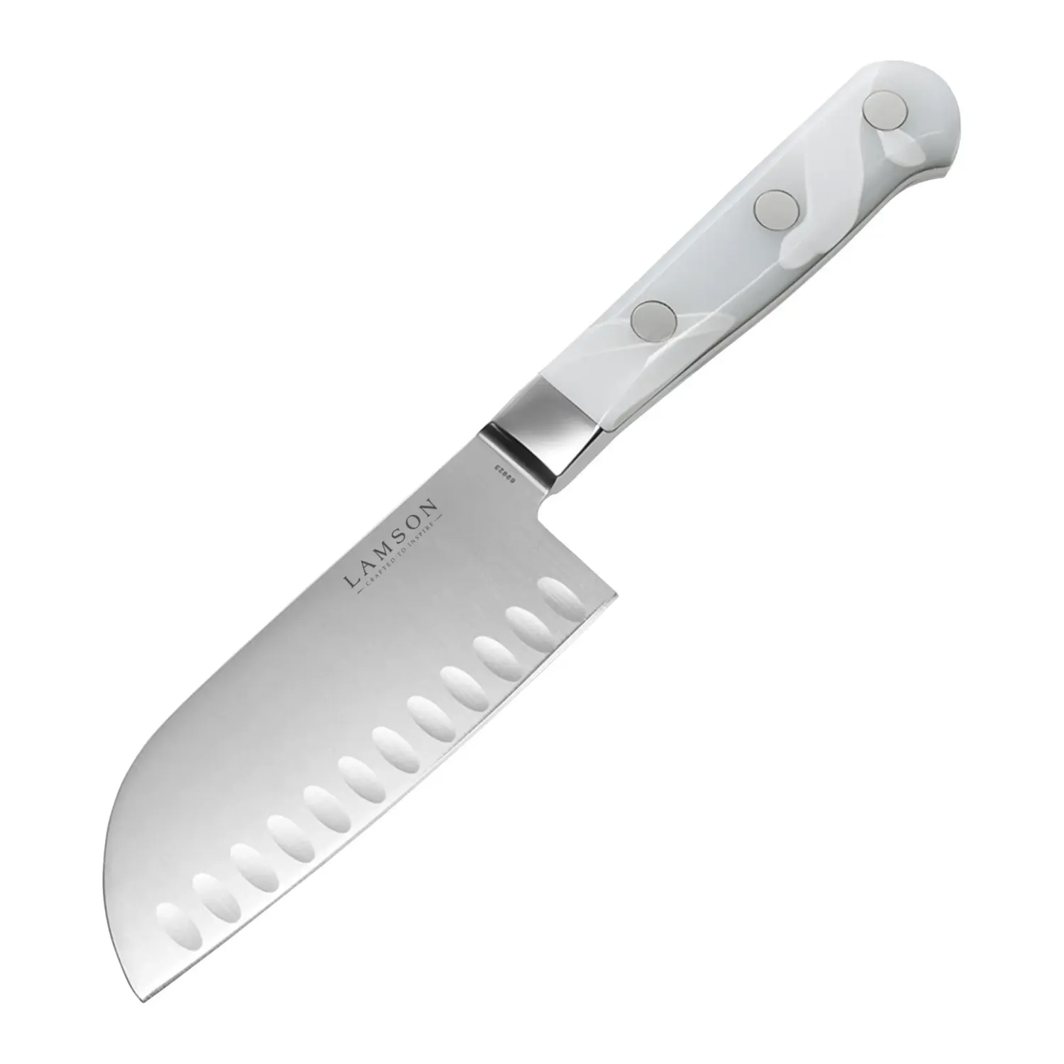Lamson Ice Series 5″ Premier Forged Santoku Kullenschliff (Granton) Edge