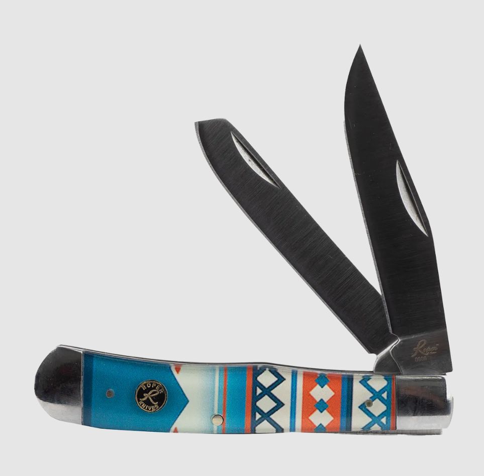 ABKT, Sunset Series Trapper with 1065 Carbon Steel &amp; Acrylic Handle