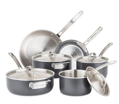 Viking, Cookware Set 5ply Hard Anodized 10 piece set with Stainless interior