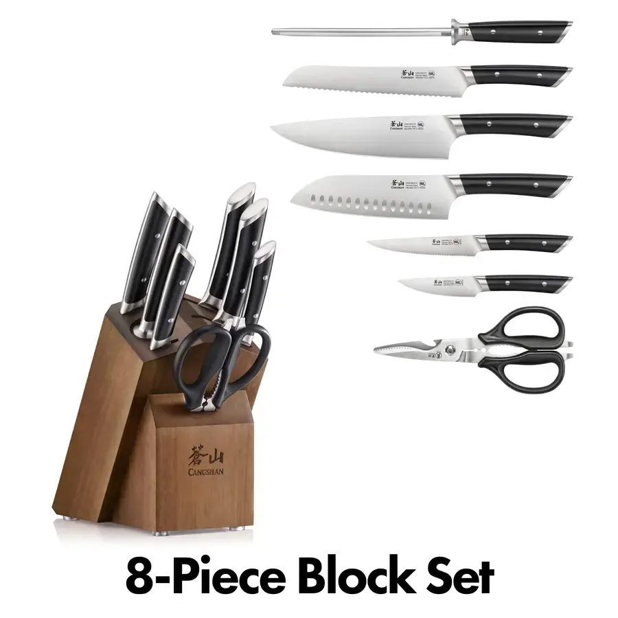 Cangshan, HELENA 8pc Knife Block Set, Black