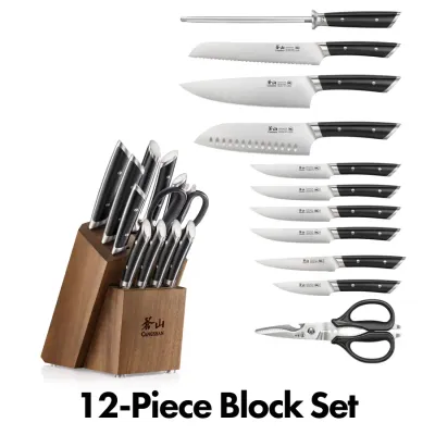 Cangshan, Helena Series 12pc Block Set Black Handle