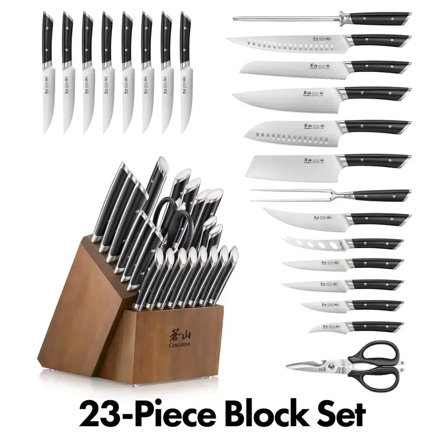 Cangshan, Helena Series 23pc Block Set Black Handle