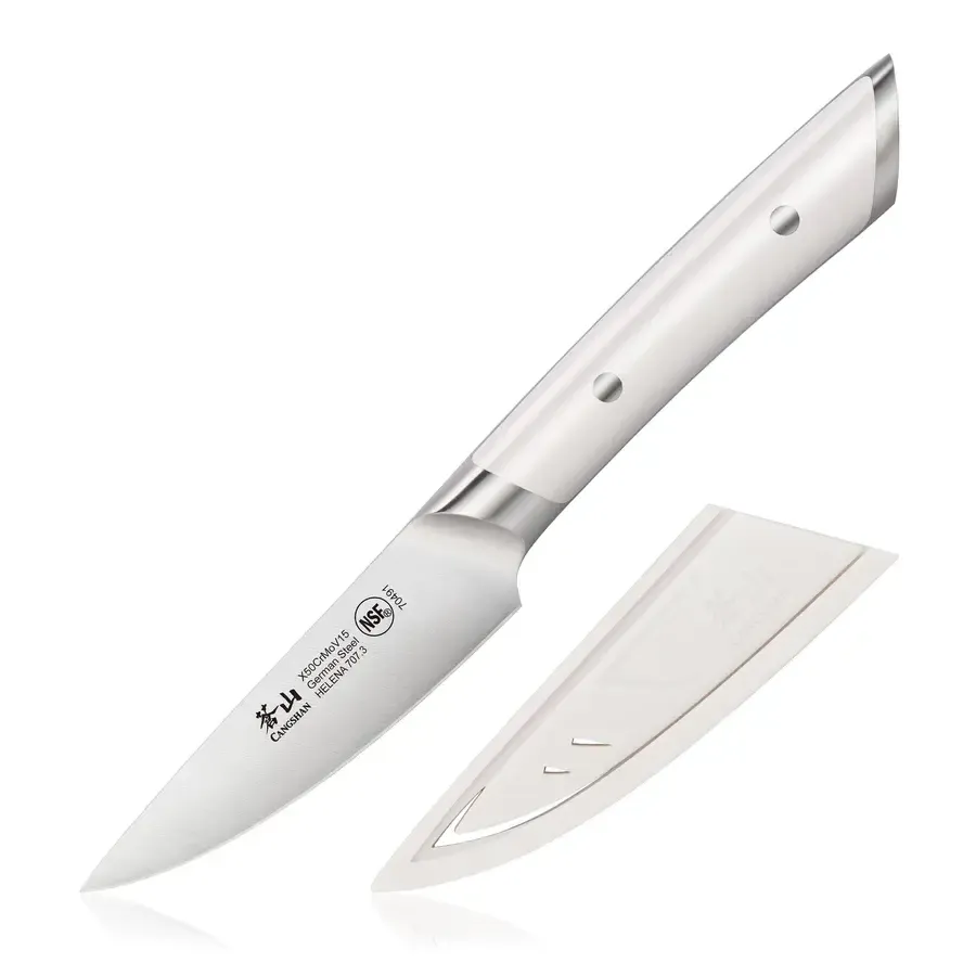 Cangshan, Helena 3.5" Paring Knife with Sheath, White