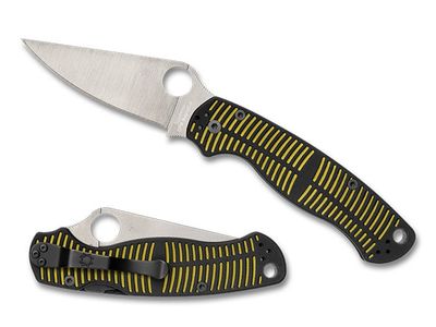 Spyderco Para Military 2 Salt Yellow and Black G10, MagnaCut