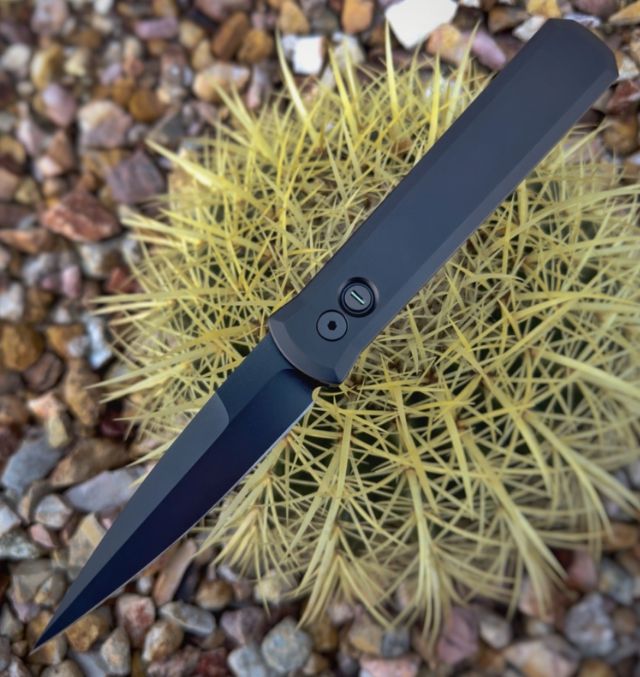 Pro-Tech, Godfather Operator, Black Hardware and Tritium Push Button 154CM
