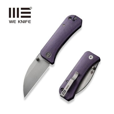 WE Knife, Banter Wharncliffe Thumb Stud Knife Micarta Handle