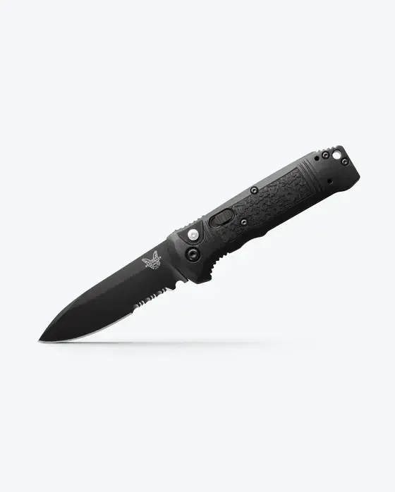 Benchmade, Casbah Serrated Drop Point, Black Grivory, CPM S30V