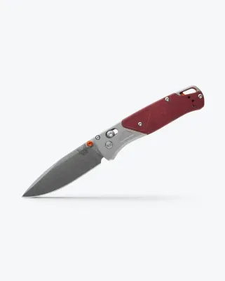 Benchmade, Bugout Grey/Redstone Aluminum &amp; Richlite, CPM S90V