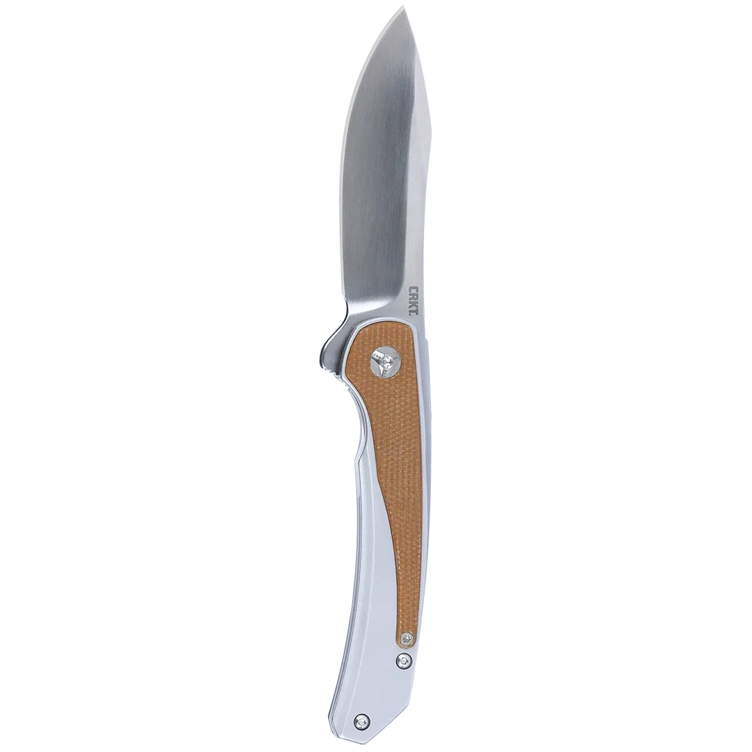 CRKT Padawan Frame Lock, Brown Micarta, 14C28N