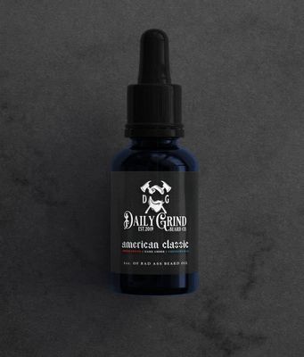 Daily Grind Beard Oil American Classic White Pepper, Dark Amber, Kentucky Oak