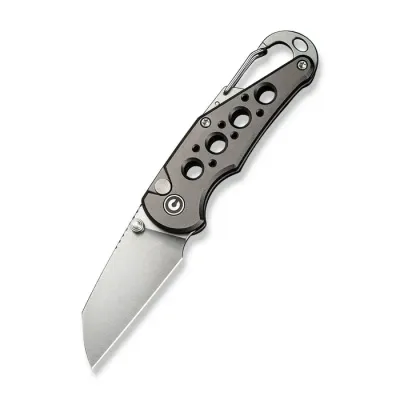 Civivi Pragma, with aluminum handle and Carabiner/Bottle Opener. Also Nitro-V stainless blade.
