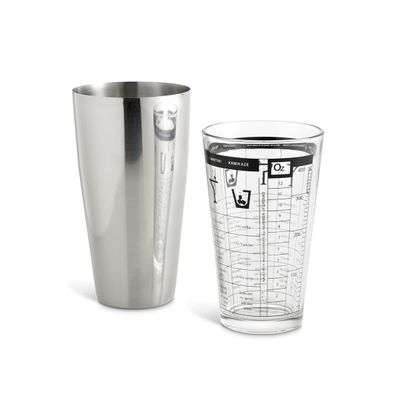 HIC, Boston Cocktail Shaker with Recipes