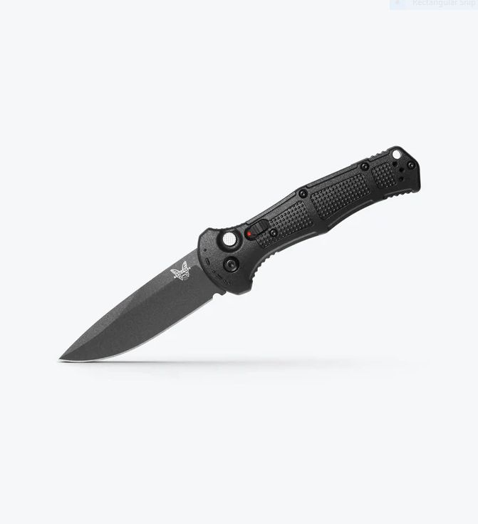 Benchmade Claymore, Auto, Tanto, Black Handle