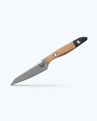 Benchmade True Paring Knife, Black and Maple Richlite Handle, CPM 154