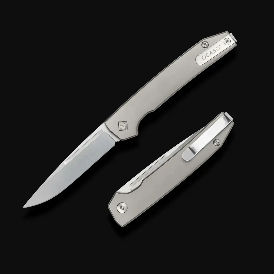 Ocaso Sovranto Slip Joint Knife, Titanium Handle, CPM MagnaCut Steel