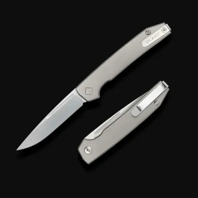 Ocaso Sovranto Slip Joint Knife, Titanium Handle, CPM MagnaCut Steel