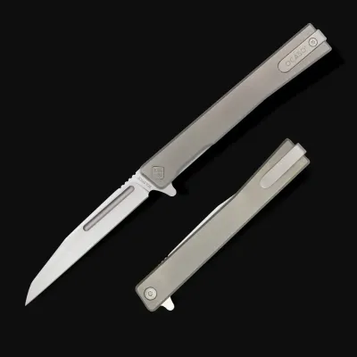 Ocaso Solstice, Titanium, Wharncliffe CPM-S35VN Steel