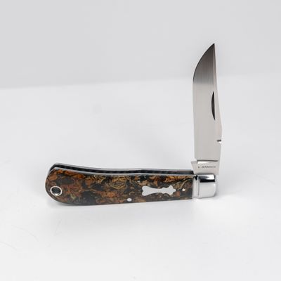 G Jennings Custom Knives Back Pocket Folder, Rag Micarta and CPM 154