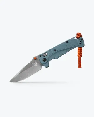 Benchmade Mini Adira, Magnacut, Depth Blue Grivory Handle