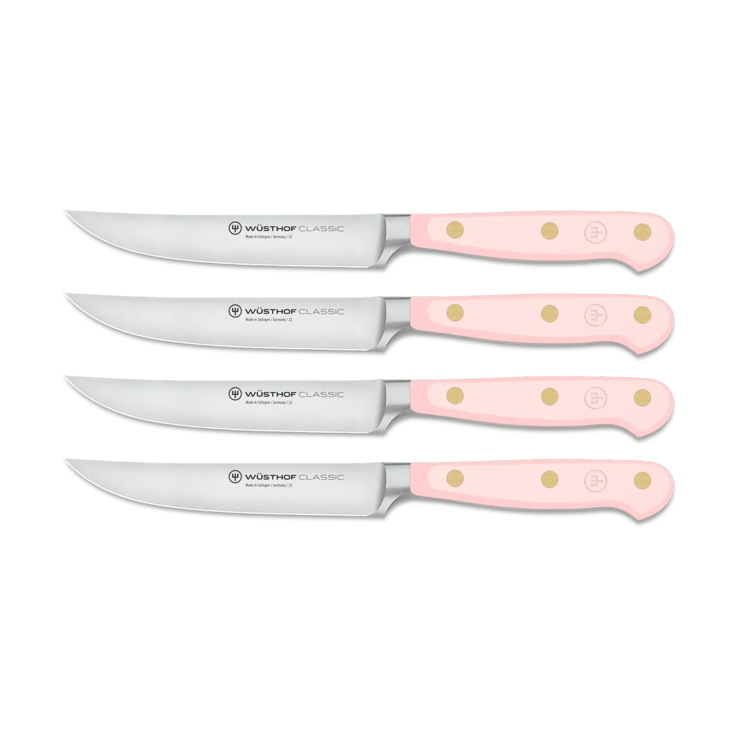 Wusthof, Classic 4 Piece Steak Knife Set, Pink Himalayan Salt