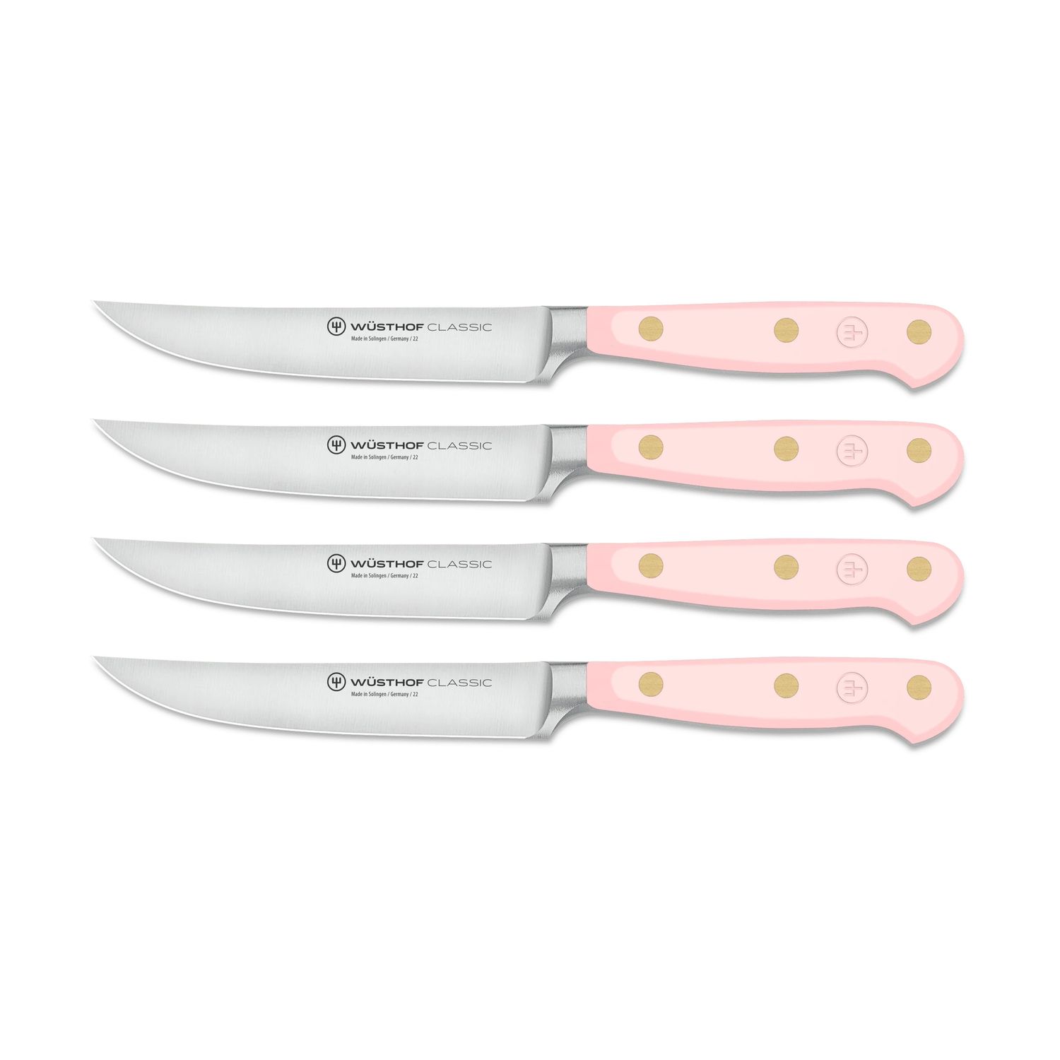 Wusthof, Classic 4 Piece Steak Knife Set, Pink Himalayan Salt