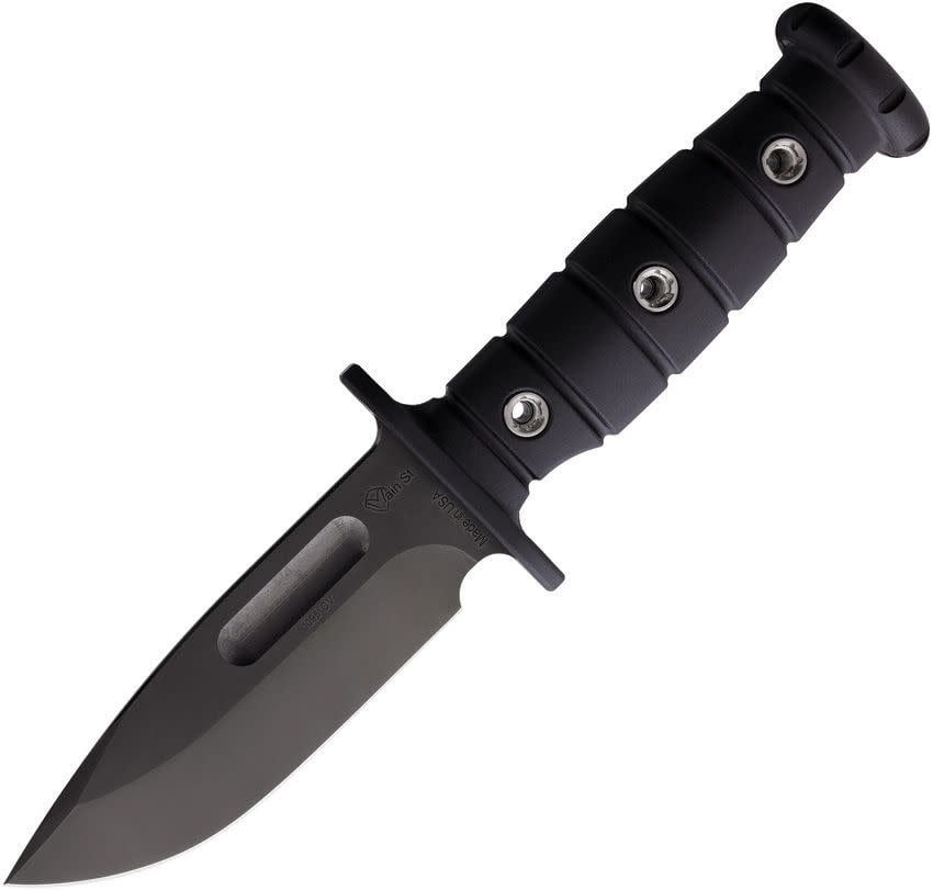 Main Street Knives Luke Airman Fixed Blade, 1095 CV, Black G-10 Handle