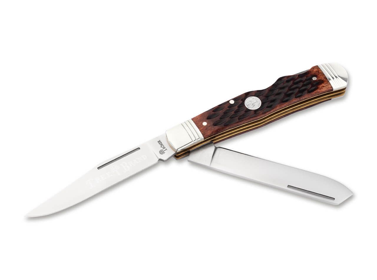 Boker, Traditional Series 2.0 Double Lock Trapper Brown Jig Bone