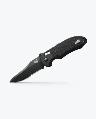 Benchmade Auto Triage Serrated, N680 Steel, Aluminum with G10 Inlay