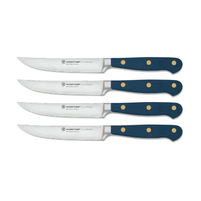 Wusthof, Classic 4 Piece Steak Knife Set, Wild Blueberry