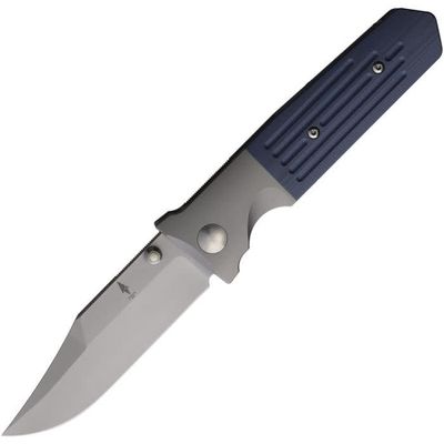 Terrain 365 STS-ATB Frame Lock, Dendritic Cobalt Steel, Gray G10 Handle