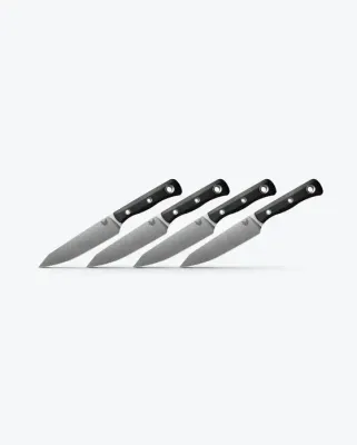 Benchmade 4PC Table Knife Set, Black G10, CPM 154 Steel