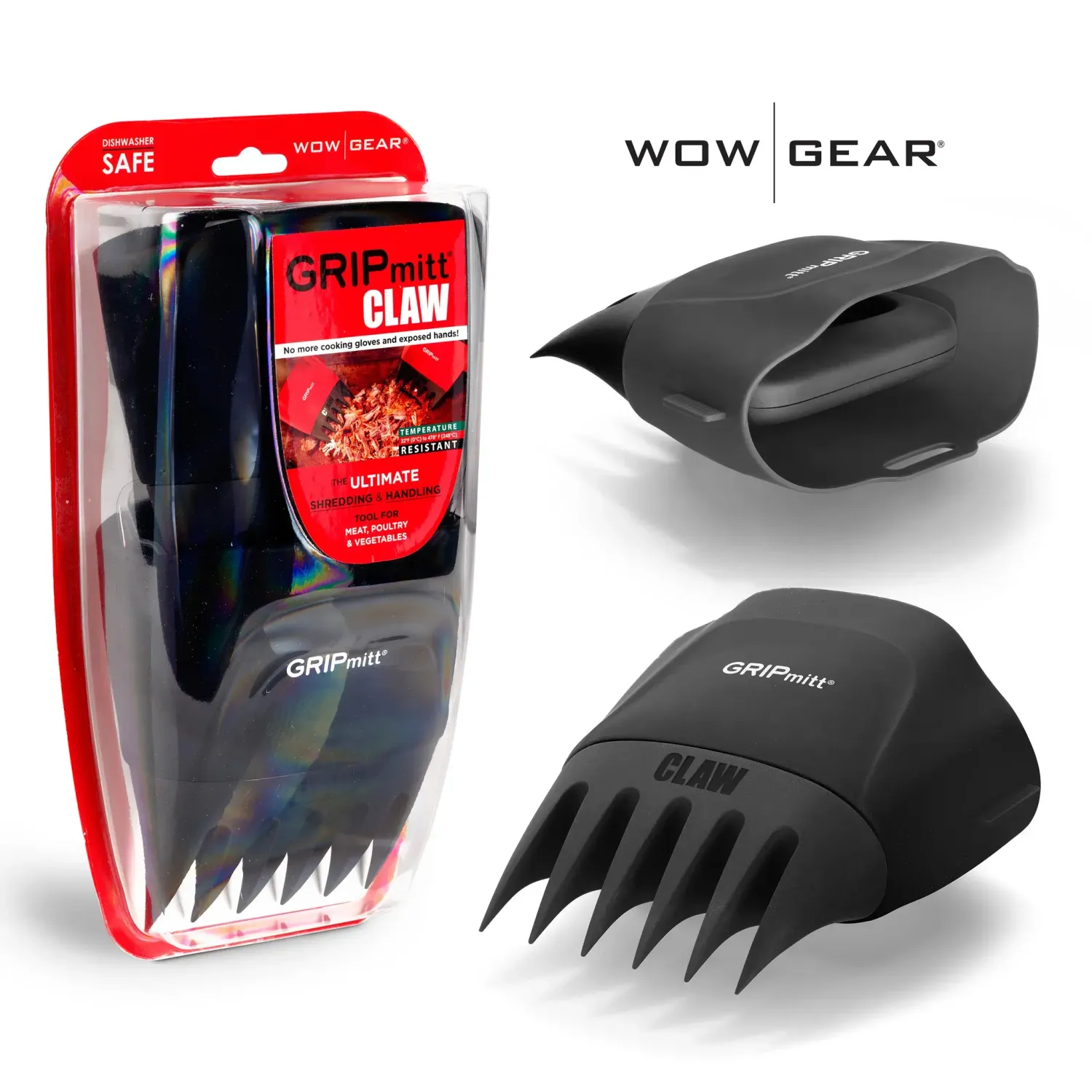 Wow Gear, Grip Mitt Claw 2 Pack, Black
