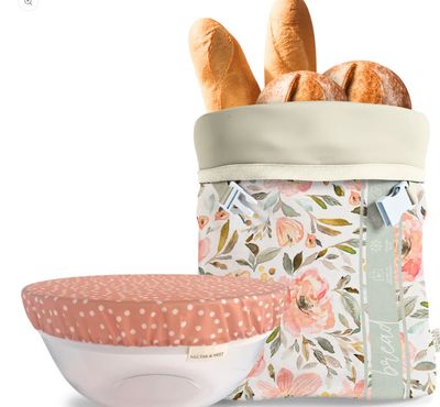 Nectar and Nest Artist Series Bread Baker Set, Sweetpea Garden