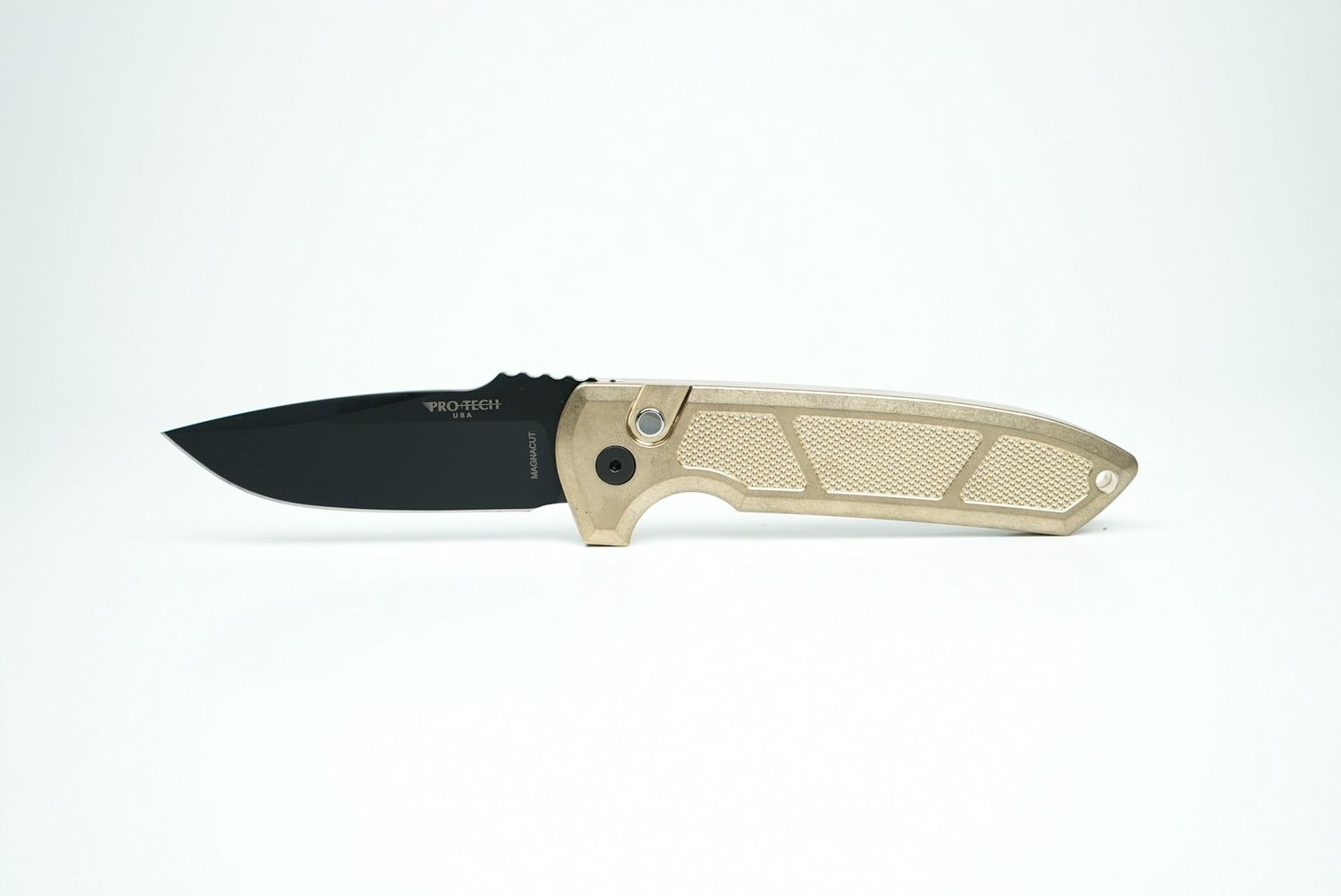Pro-Tech, Rockeye Auto, Textured AlBronze Handle, DLC Magnacut
