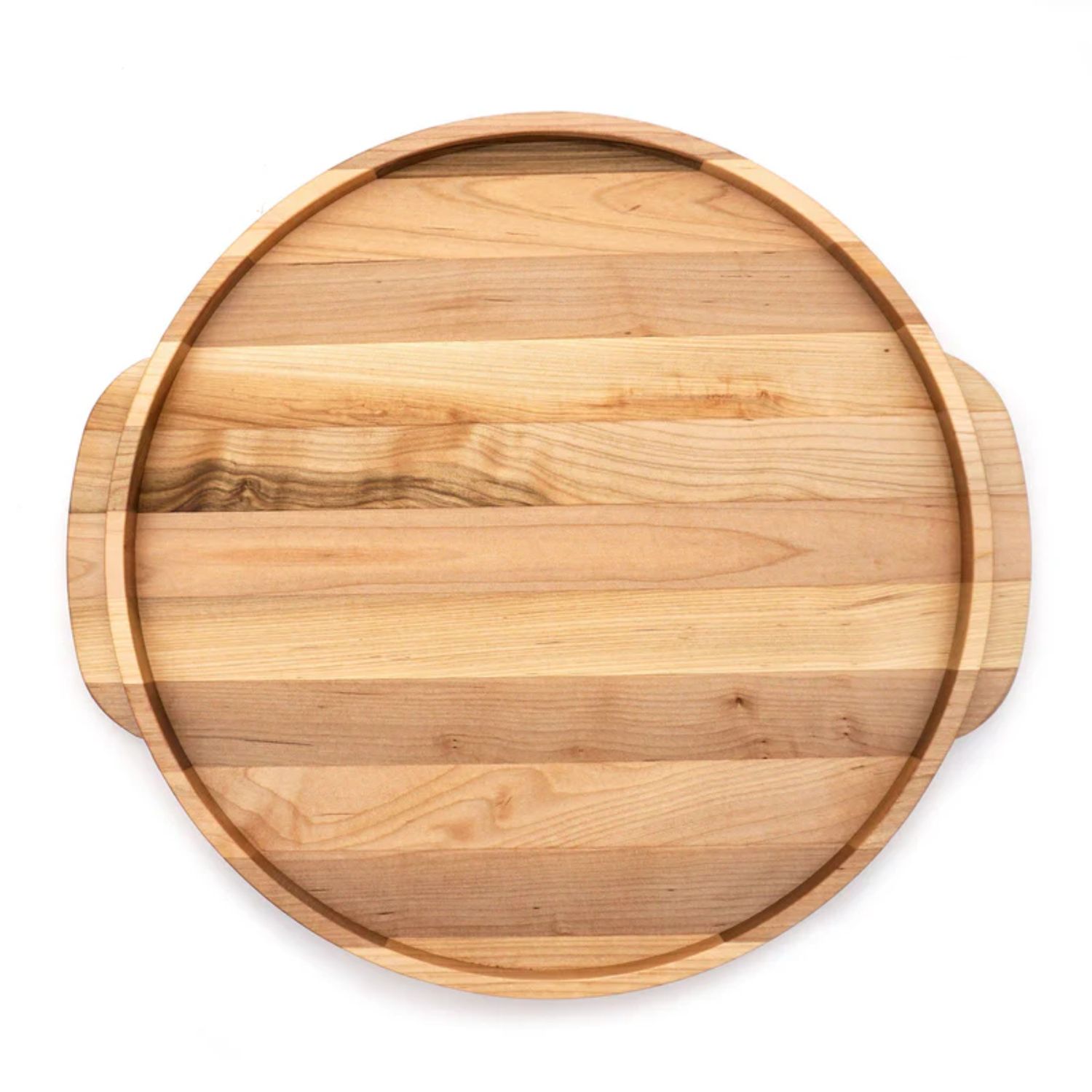JK Adams Maple Round Wooden Serving Tray
