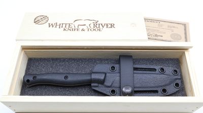 White River Exodus 4, Black Canvas Micarta Magnacut