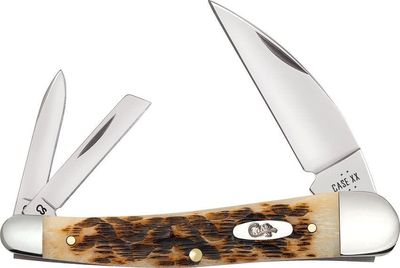 Case Cutlery Seahorse Whittler, Amber Bone Carbon Steel
