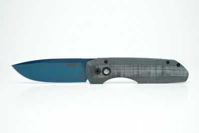 Pro-Tech Synapse Blue Linen Micarta, Sapphire Blue Magnacut