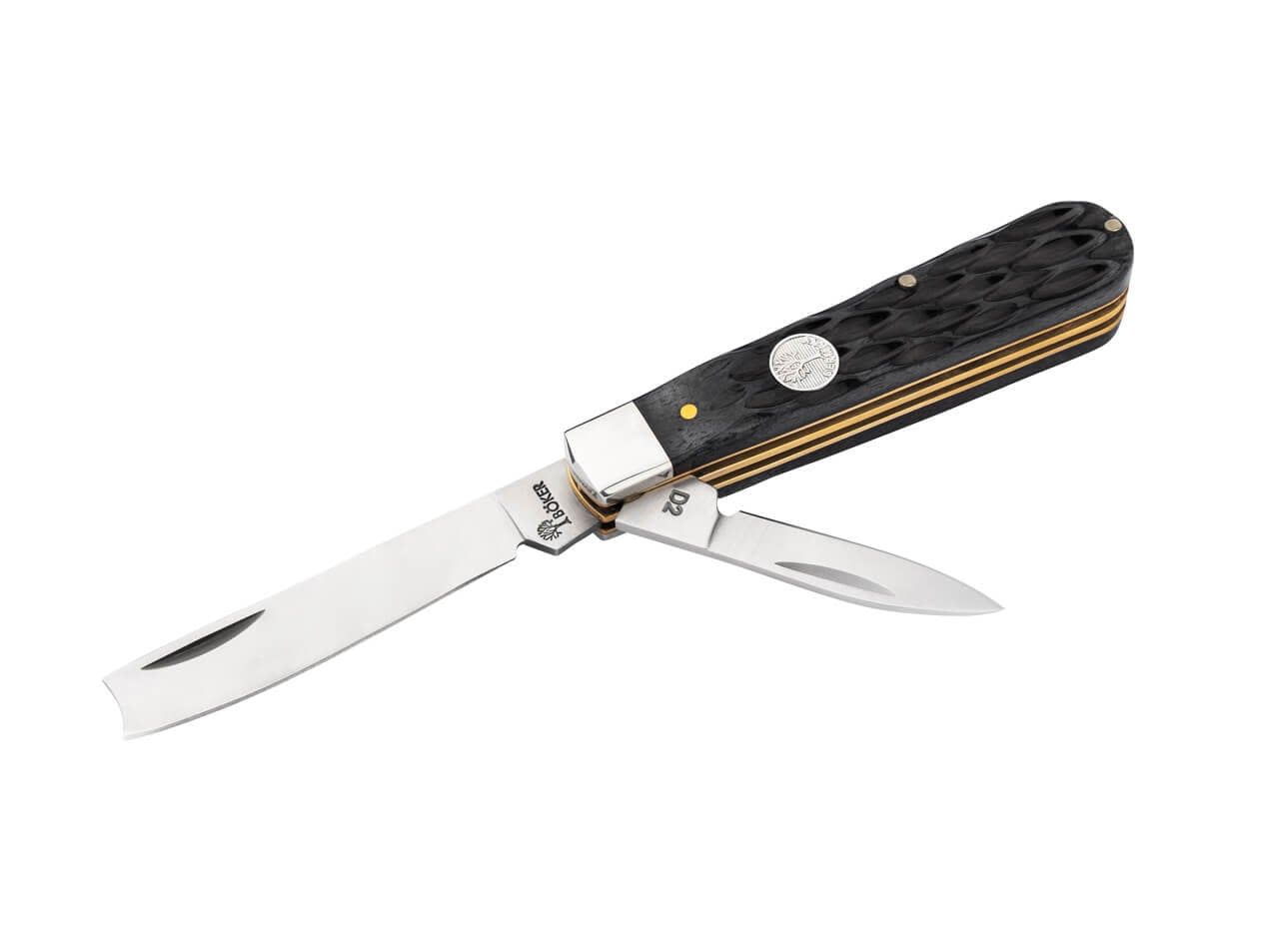 Boker, Razor Jack Black Jigged Bone, D2 Steel