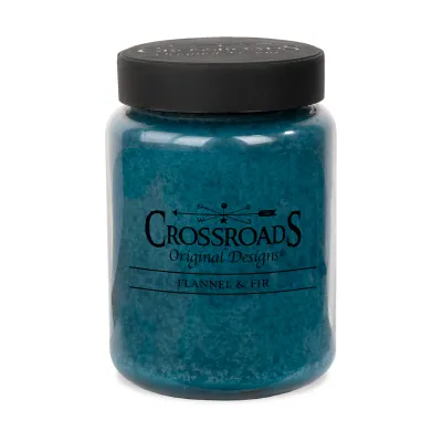 Crossroads Flannel &amp; Fir 26 oz Jar Candle