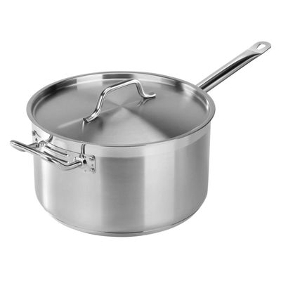 New Star Food Service Saucepan 10 QT with Lid, Stainless