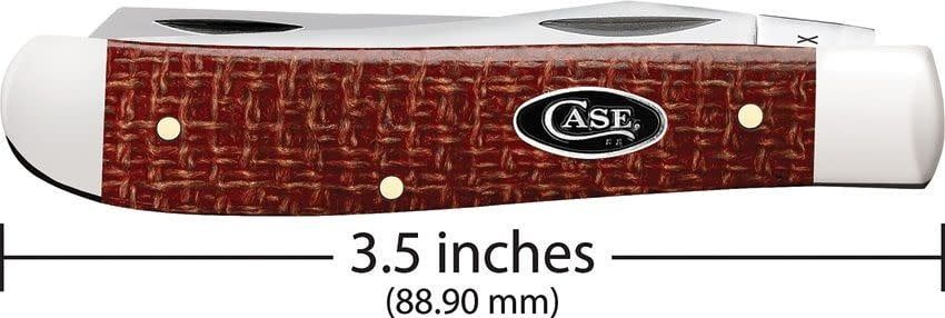Case, Mini Trapper Red Burlap, Carbon